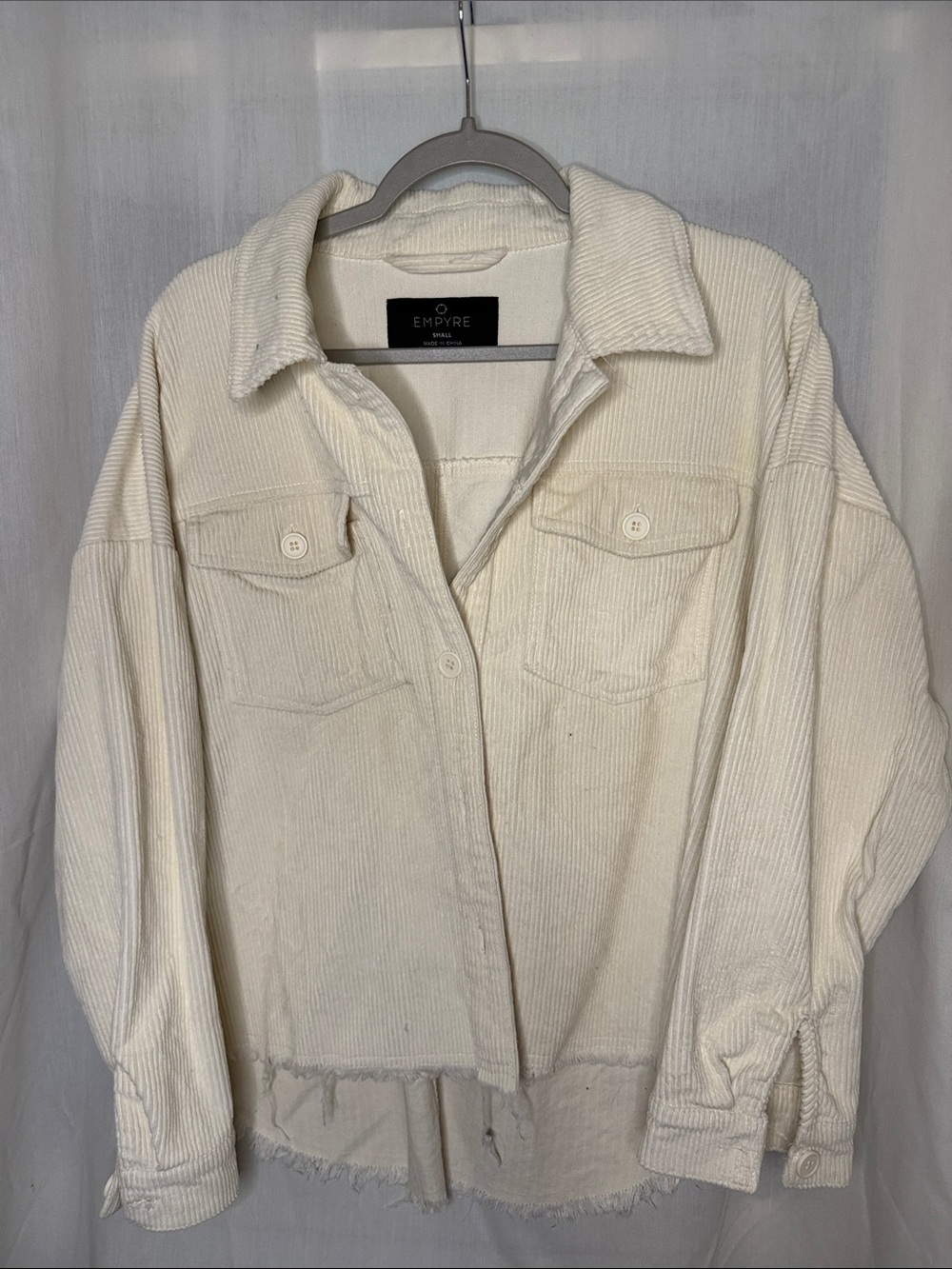 Empyre Cream Corduroy Jacket Shacket